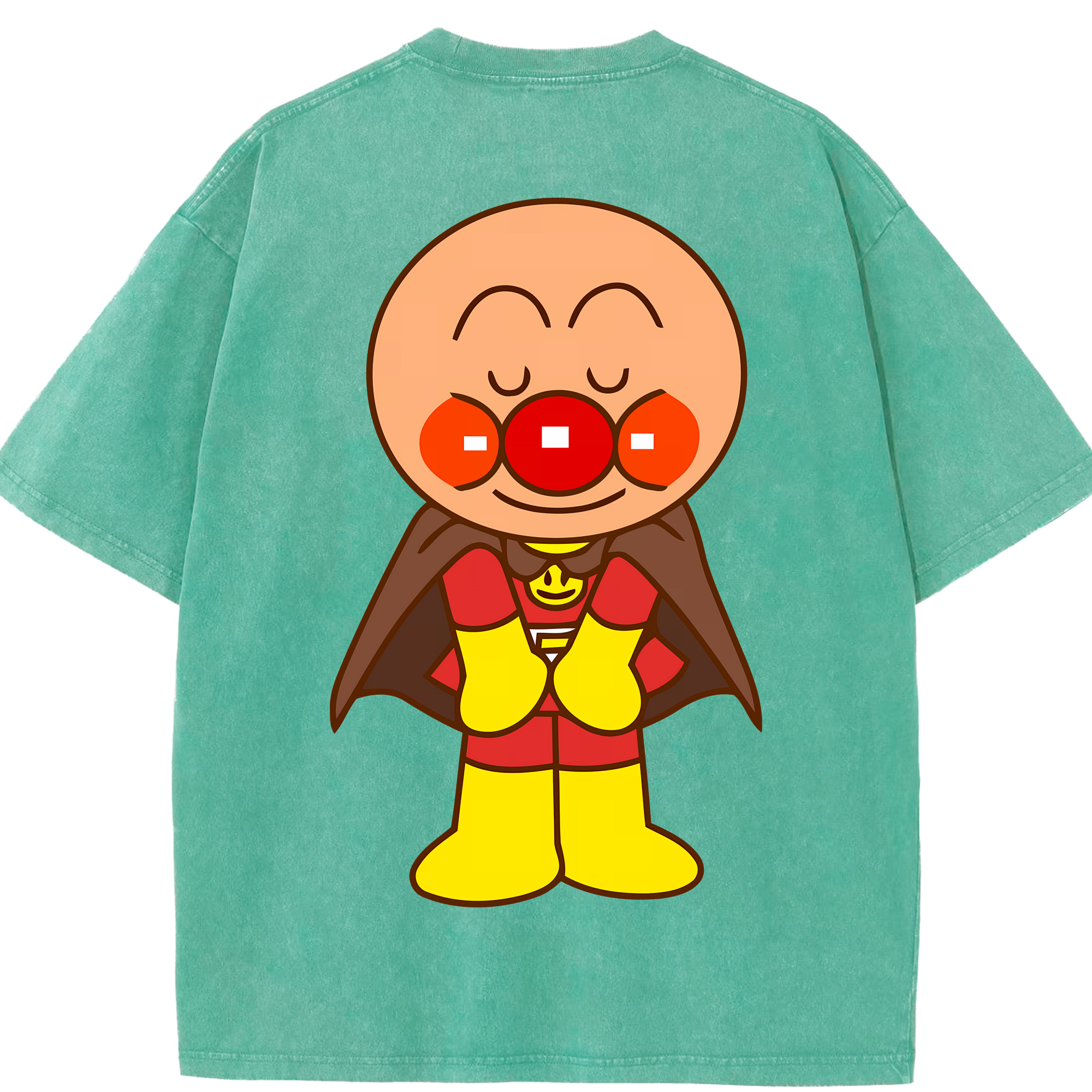 （画像用） アンパンマン Anpanman 綿100% ヴィンテージ風 半袖Tシャツ（背面プリント）